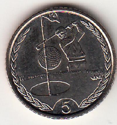 Beschrijving: 5 Pence  GOLF 